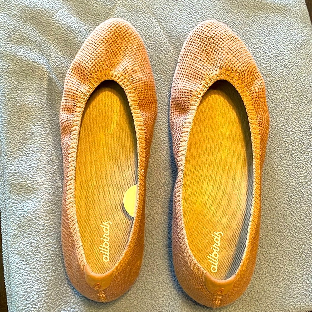 Beige Knit Ballet Flats, Slip-On, Machine Washable Made with Natural Materials